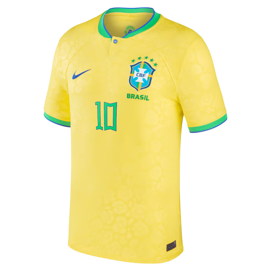 Brazil National Team - #10 Neymar Jr - '22/'23 MLS Jersey - Yellow - Image 3