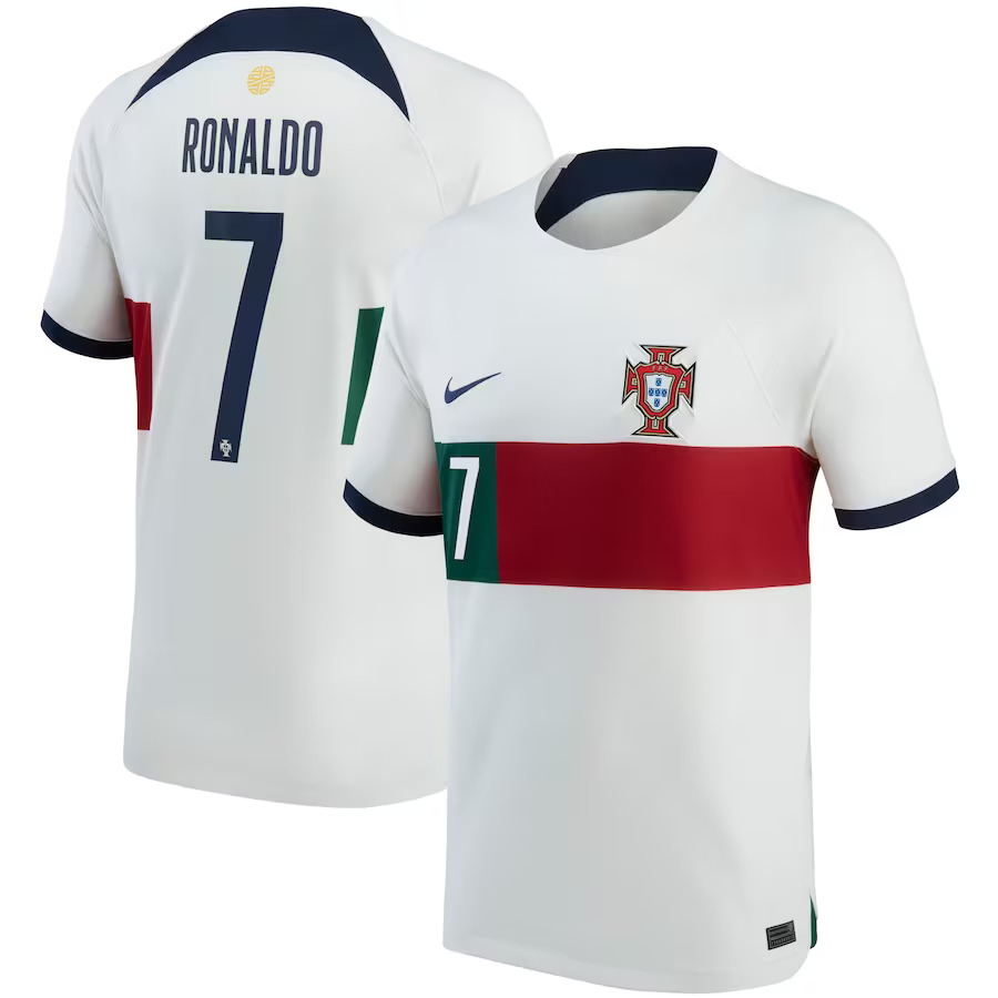 Portugal National Team - #7 Cristiano Ronaldo - '22/'23 MLS Jersey - White