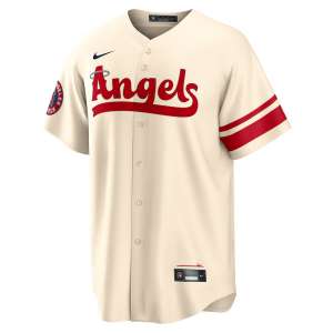 Los Angeles Angels - #17 Shohei Ohtani - '22 City Connect MLB Jersey - Cream - Image 3