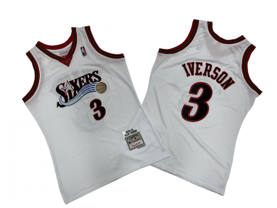 Philadelphia 76ers - #3  Allen Iverson - '97/'98 NBA Jersey - White