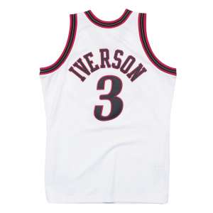 Philadelphia 76ers - #3  Allen Iverson - '97/'98 NBA Jersey - White - Image 3