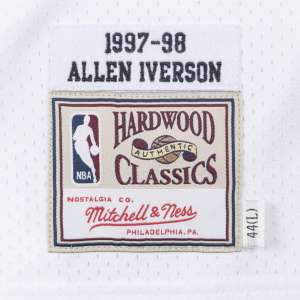 Philadelphia 76ers - #3  Allen Iverson - '97/'98 NBA Jersey - White - Image 4