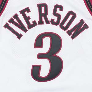 Philadelphia 76ers - #3  Allen Iverson - '97/'98 NBA Jersey - White - Image 5
