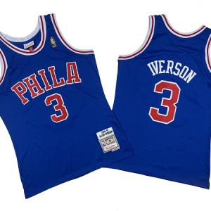 Philadelphia 76ers - #3 Allen Iverson - '96/'97 NBA Jersey - Royal