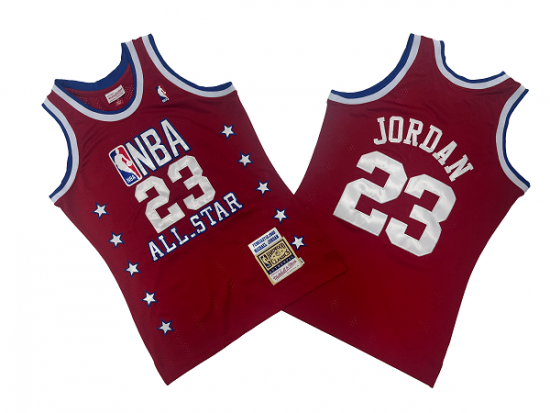 NBA All Star - #23 Michael Jordan - '89 All Star NBA Jersey - Red
