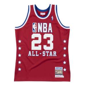 NBA All Star - #23 Michael Jordan - '89 All Star NBA Jersey - Red - Image 4