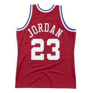 NBA All Star - #23 Michael Jordan - '89 All Star NBA Jersey - Red - Image 3