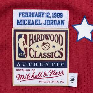NBA All Star - #23 Michael Jordan - '89 All Star NBA Jersey - Red - Image 2