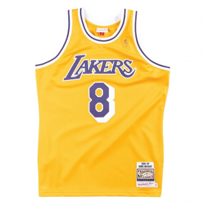 Los Angeles Lakers - #8 Kobe Bryant - '96/'97 NBA Jersey - Yellow - Image 6
