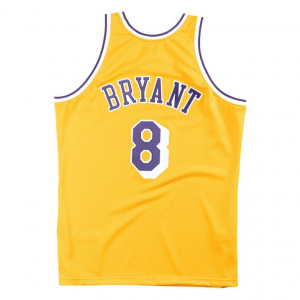 Los Angeles Lakers - #8 Kobe Bryant - '96/'97 NBA Jersey - Yellow - Image 5