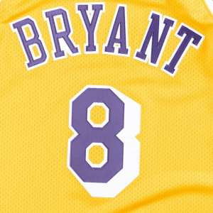 Los Angeles Lakers - #8 Kobe Bryant - '96/'97 NBA Jersey - Yellow - Image 2
