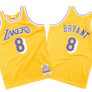 Los Angeles Lakers - #8 Kobe Bryant - '96/'97 NBA Jersey - Yellow