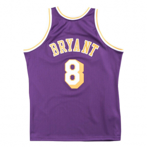Los Angeles Lakers - #8 Kobe Bryant - '96/'97 NBA Jersey - Purple - Image 5