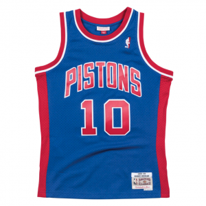 Detroit Pistons - #10 Dennis Rodman - '88/'89 NBA Jersey - Blue - Image 4