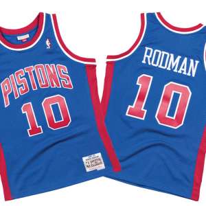 Detroit Pistons - #10 Dennis Rodman - '88/'89 NBA Jersey - Blue
