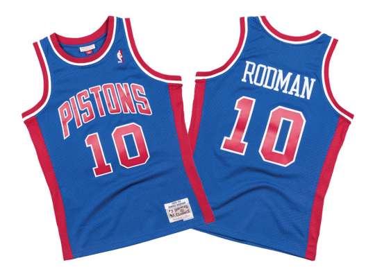 Detroit Pistons - #10 Dennis Rodman - '88/'89 NBA Jersey - Blue