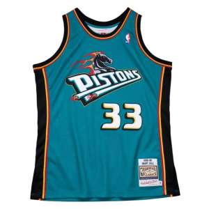 Detroit Pistons - #33 Grant Hill - '98/'99 NBA Jersey - Teal - Image 2