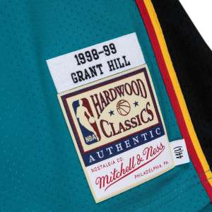 Detroit Pistons - #33 Grant Hill - '98/'99 NBA Jersey - Teal - Image 5