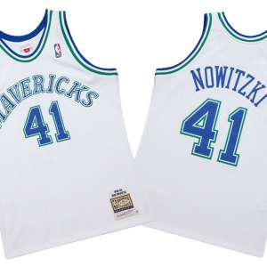 Dallas Mavericks - #41 Dirk Nowitzki - '98/'99 NBA Jersey - White