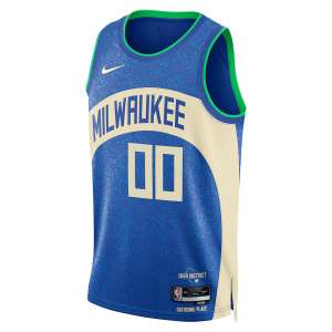 Milwaukee Bucks - #00 Damian Lillard - '23/'24 NBA Jersey - Blue - Image 3