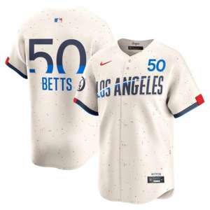 Los Angeles Dodgers - #50 Mookie Betts - '24 MLB Jersey - Cream