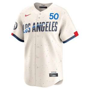 Los Angeles Dodgers - #50 Mookie Betts - '24 MLB Jersey - Cream - Image 2