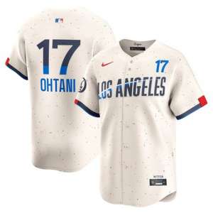 Los Angeles Dodgers - #17 Shohei Ohtani - '24 MLB Jersey - Cream