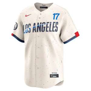 Los Angeles Dodgers - #17 Shohei Ohtani - '24 MLB Jersey - Cream - Image 2