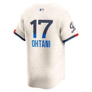 Los Angeles Dodgers - #17 Shohei Ohtani - '24 MLB Jersey - Cream - Image 3