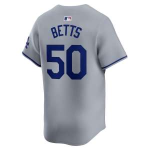 Los Angeles Dodgers - #50 Mookie Betts - MLB Jersey - Grey - Image 3