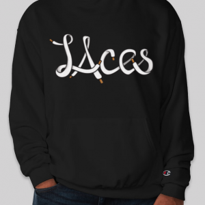 LAces Design Hoodie - Black