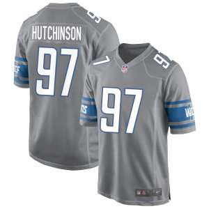 Detroit Lions - #97 Aidan Hutchinson - NFL Jersey - Grey