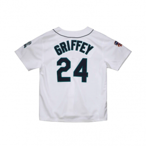 Seattle Mariners - #24 Ken Griffey Jr - '97 MLB Jersey - White - Image 5