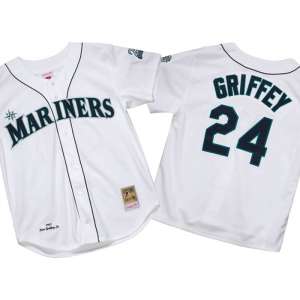 Seattle Mariners - #24 Ken Griffey Jr - '97 MLB Jersey - White