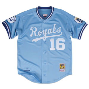 Kansas City Royals - #16 Bo Jackson - '89 MLB Jersey - Baby Blue - Image 3