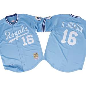 Kansas City Royals - #16 Bo Jackson - '89 MLB Jersey - Baby Blue